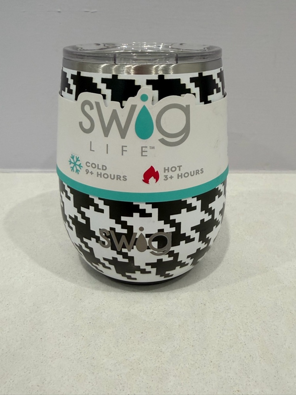 Swig life 14oz tumbler houndstooth